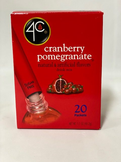 4c Foods Low Carb Cranberry Pomegranate Drink Mix 20 Pack