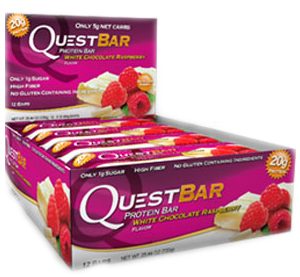 Quest Bar Low Carb White Chocolate Raspberry Bar Box of 12