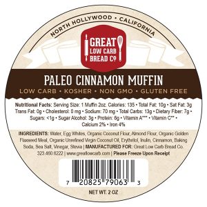 Great Low Carb Paleo Muffin Cinnamon 2oz