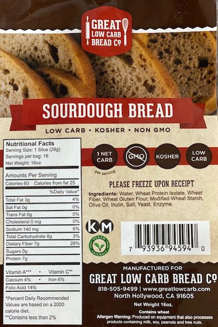 Great Low Carb Sourdough Bread