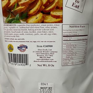 Dixie Diner Baked Bagel chips Everything 8oz