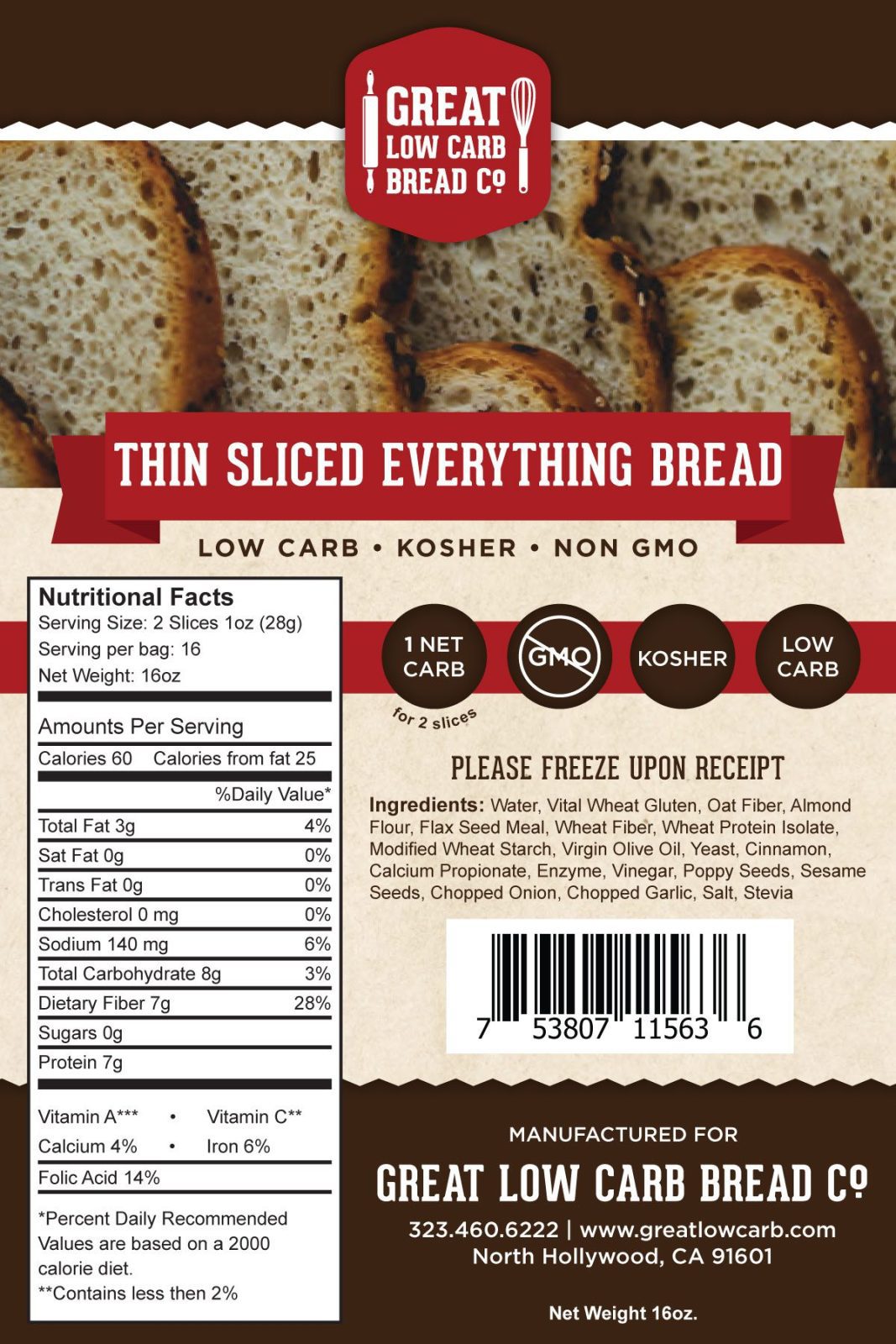 Great Low Carb Thin Sliced Everything Bread – Lo Carb U