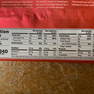 LAKANTO SUGAR FREE CHOCOLATE MONKFRUIT SWEETENED 55% CACAO BAR 3 OZ