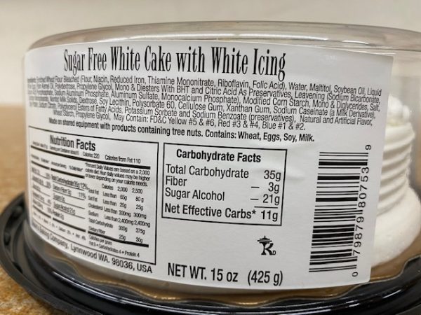 Ann Maries Sugar free White Cake 6in 15 Oz (PICK UP ONLY: LOS ANGELES CALIFORNIA!)