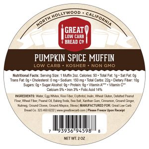 Great Low Carb Low Fat Pumpkin Spice Muffin