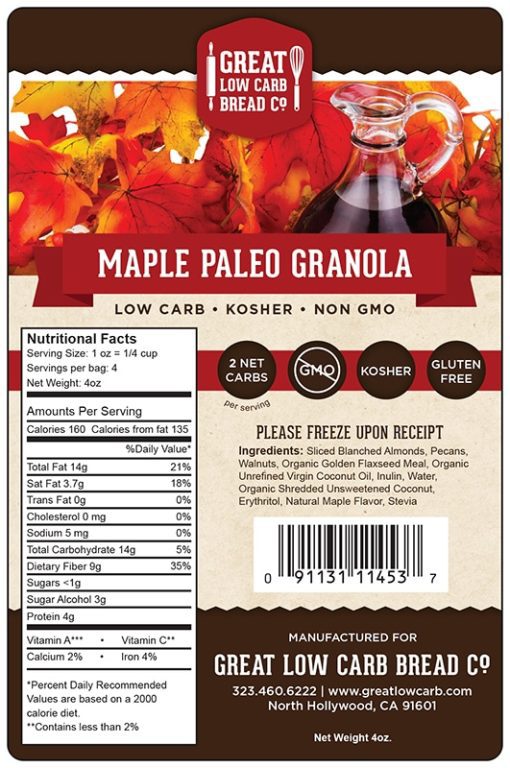 Maple Paleo Granola 4oz