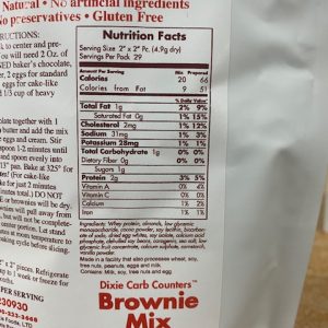 Dixie Diners Low Carb Brownie Mix
