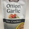 Foods Alive Low Carb Flax Crackers Onion Garlic