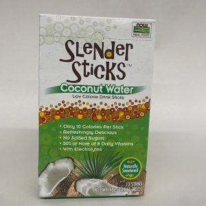 Now Foods Coconut water Slender Sticks 1.7 oz.  12 single packs