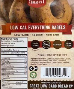 Great Low Carb 65 Calorie Everything Bagels