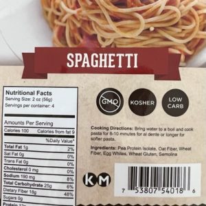 Great Low Carb Spaghetti 8oz bag