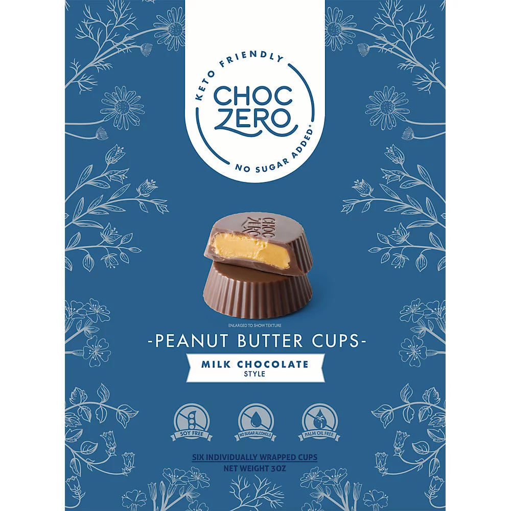 ChocZero Keto Peanut Butter Cups Milk Chocolate - Lo Carb U