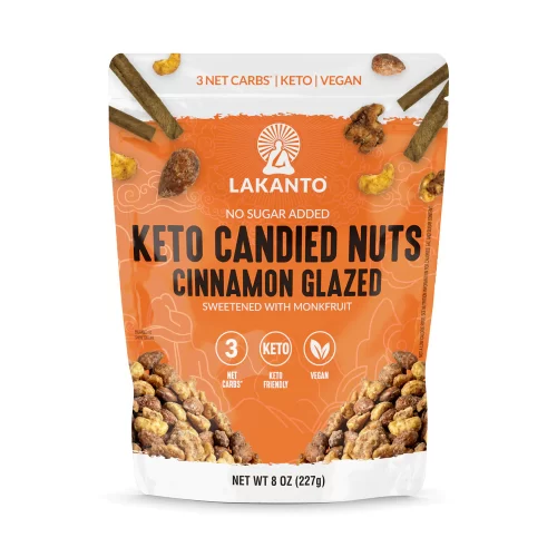 Lakanto Keto Candied Nuts Cinnamon Glazed
